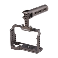 Andoer Cage de caméra + poignée supérieure + poignée latérale Ensemble de poignée de caméra en métal Cage de caméra multifonctionnelle de remplacement de poignée supérieure pour Sony A7C