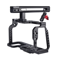 Andoer Camera Cage avec poignée supérieure Grip Film vidéo Making Stabilisateur Alliage d