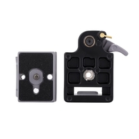 Andoer Caméra 323 blocage rapide adaptateur de pince + dégagement rapide plaque Compatible pour plaque de Compat Manfrotto 200PL-14