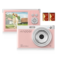 Andoer Compact 4K caméra numérique caméscope vidéo 50MP 2.88 pouces IPS écran Auto Focus caméra