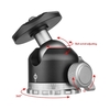 Andoer Compact Panorama Ballhead Adaptateur de montage sur trépied Connecteur à vis 1/4 pouce Mini rotule en alliage d