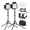 Andoer Ensemble de 2 torches vidéo à LED et kit d