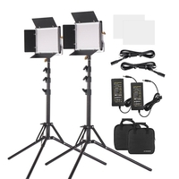 Andoer Ensemble de 2 torches vidéo à LED et kit d