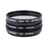 Andoer Ensemble de Filtre 40.5mm UV + CPL + Star 8-Point Filtre Avec Sec de Transport pour Objectif de la Caméra de Canon Nikon Sony DSLR