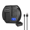 Andoer Fast Charger Chargeur de batterie pour appareil photo double canal