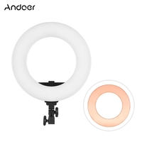 Andoer HD-14D 14 Pouces Anneau Studio Lumière 36W 5600K Dimmable LED Lampe Lumineuse Intégrée 192pcs SMD LEDs Éclairage Photographique Numérique CRI 95+