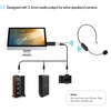 Andoer Headset Microphone sans fil tout usage Système de microphone sans fil UHF Batterie intégrée avec prise USB pour l