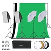 Andoer Kit de photographie 1.8m * 2.7m Backdrops en coton noir blanc vert