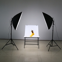 Andoer LED photographie Studio éclairage Kit d’éclairage avec 2 * 30W LED lampe + 2 * Softbox * 2 * clair Stand + 1 * sac de transport