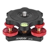Andoer LP-64 Base de nivellement du trépied Niveleur de précision à trois roues avec un alliage d
