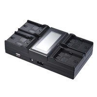 Andoer LP-E6 LP-E6N 4 canaux Chargeur de batterie appareil photo numérique w / LCD pour Canon EOS 5DII 5DIII 5DS 5DSR 6D 7DII 60D 80D 70D