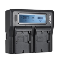 Andoer LP-E6 LP-E6N Chargeur de batterie pour appareil photo numérique à deux canaux avec écran LCD pour Canon EOS 5DII 5DIII 5DS 5DSR 6D 7DII 60D 80D 70D