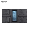 Andoer LP-E6 LP-E6N NP-F970 Chargeur de batterie pour appareil photo numérique 4 canaux avec écran LCD pour Canon 5DIII 5DS 5DSR 6D 7DII 80D 70D pour Sony NP-F550 F750 F950 NP-FM50 FM500H