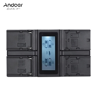 Andoer LP-E6 LP-E6N NP-F970 Chargeur de batterie pour appareil photo numérique 4 canaux avec écran LCD pour Canon 5DIII 5DS 5DSR 6D 7DII 80D 70D pour Sony NP-F550 F750 F950 NP-FM50 FM500H