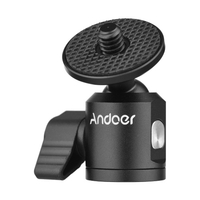 Andoer Mini adaptateur à rotule pour appareil photo trépied à rotule en alliage d