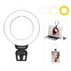 Andoer Mini Éclairage de vidéoconférence de 4 pouces Éclairage annulaire à LED Éclairage pour ordinateur portable à clipser 3 modes d