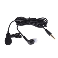 Andoer Mini Clip-on Lapel Lavalier Microphone Mic Earphone Condensateur omnidirectionnel Prise mains libres 3.5mm pour iPhone 6/6 plus / 5 Smartphones iPad Ordinateur PC Haut-parleur portable Live Stream Singing
