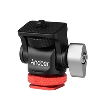 Andoer Mini support de moniteur tête de trépied adaptateur de chaussure froide en alliage d