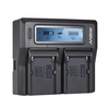 Andoer NP-F970 Chargeur de batterie pour appareil photo numérique à deux canaux avec écran LCD pour Sony NP-F550 / F750 / F950 / NP-FM50 / FM500H / QM71