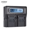 Andoer NP-F970 Chargeur de batterie pour appareil photo numérique à deux canaux avec écran LCD pour Sony NP-F550 / F750 / F950 / NP-FM50 / FM500H / QM71