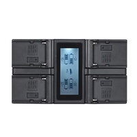 Andoer NP-F970 Chargeur de batterie pour appareil photo numérique 4 canaux avec écran LCD pour Sony NP-F550 F750 F950 NP-FM50 FM500H QM71
