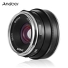 Andoer Objectif à mise au point manuelle 25 mm F1.8 à grande ouverture compatible avec Fujifilm Fuji X-A1/X-A10/X-A2/X-A3/X-AT/X-M1/X-M2/X-T1/X-T10/ X-T2/X-T20/X-Pro1/X-Pro2/X-E1/X-E2/X-E2s Caméras sans miroir à monture FX