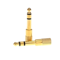 Andoer Paire de Audio Jack Adaptateur Convertisseur Prise Stéréo Socket pour Guitares Electriques Microphone Casque 6.35mm Homme 3.5mm Femme