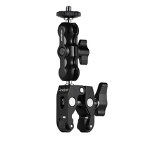 Andoer Pince multifonctionnelle Pince à montage sur boule Bras de friction articulé Super pince avec vis 1/4 pouce pour moniteur GPS LED Lampe vidéo Flash Microphone