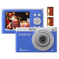 Andoer Portable 4K caméra numérique caméscope vidéo 50MP 2.88 pouces IPS écran
