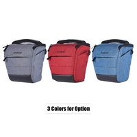 Andoer Portable DSLR appareil photo sac à bandoulière élégant Polyester étui pour appareil photo pour 1 appareil photo 1 objectif et petits accessoires pour Canon Nikon Sony Fujifilm Olympus Panasonic