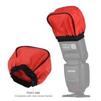 Andoer Portable Universel Flash Bounce Diffuseur Caméra Speedlite Softbox Remplacement pour Canon Nikon Sony Godox YONGNUO Flashs sur Appareil Photo,  4pcs/Set (Blanc/Rouge/Jaune/Bleu)