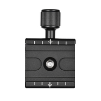 Andoer QR-50 Plateau rapide Clamp Adaptateur avec haut-niveau à bulle pour Arca Swiss RRS Wimberley Tripod Rotule