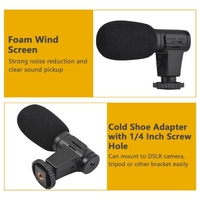 Andoer Smartphone Video Rig Vlog Kit comprenant une cage pour smartphone avec pince pour téléphone 3 supports de chaussures froides + lampe vidéo LED USB 3200K-5600K avec filtres de couleur 5pcs + microphone + trépied de bureau + obturateur à distanc