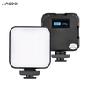 Andoer ST60RGB Mini lumière vidéo RVB Lumière de photographie légère et portable Température bicolore 2500K-9000K Luminosité réglable en continu CRI 95+ avec support de chaussure froide Écran d