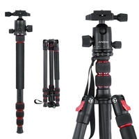 Andoer TTT-008 200 cm/78.7in réglable en fibre de carbone pour trépied pour appareil photo monopode