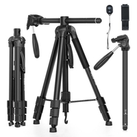 Andoer TTT-010 180CM/70.87Inch Portable Photographie Trépied Monopode Caméra Horizontal Trépied Stand