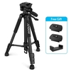 Andoer TTT-663N 57, 5 pouces Voyage Léger Appareil Photo Trépied Support Trépied De Téléphone Pour DSLR SLR Caméscope Photographie Prise De Vue Vidéo Avec Sac De Transport Pince De Téléphone 2pcs Plaques De Dégagement Rapide Extra Max. Charge 3kg