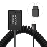 Andoer type-c NP-FW50 batterie factice coupleur cc 20W PD adaptateur remplacement pour Sony A7S2 A7S A7 II R RII A7M2 A6000 A6300 A6500 A7000
