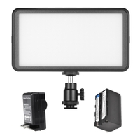 Andoer Ultra-mince Studio Vidéo Photo LED Vidéo Panneau Lumineux Lampe 3200K / 6000K 20 W Dimmable 228 pcs Perles avec 4400 mAh Rechargeable Batterie + Chargeur pour Canon Nikon DSLR Caméra DV Caméscope