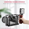 Andoer Universal Camera Cage Poignée en bois Poignée latérale gauche/droite avec support de chaussure froide Trous de vis 1/4" et 3/8" Accessoires de photographie vidéo