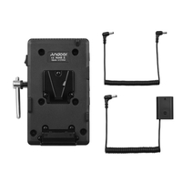 Andoer V Mount Adaptateur de plaque de batterie V-lock avec pince à crabe Super Clamp Clip de remplacement de batterie factice NP-FZ100 pour Sony A7Ⅲ A7RⅢ A9 A7R Ⅳ A6600 Caméra Vidéo Moniteur de lumière vidéo Enregistreur audio Microphone