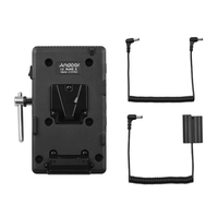 Andoer V Mount Adaptateur de plaque de batterie V-lock avec pince à crabe Super Clamp Clip de remplacement de batterie factice NP-FZ100 pour Sony A7Ⅲ A7RⅢ A9 A7R Ⅳ A6600 Caméra Vidéo Moniteur de lumière vidéo Enregistreur audio Microphone