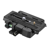 Andoer Video Camera Tripod Quick Release Clamp Adaptateur avec Quick Release Plate Compatible pour Manfrotto 501 500Ah 701HDV 503HDV Q5 Head