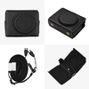 Andoer Vintage PU étui pour appareil photo en cuir sac de protection avec sangle de remplacement pour SONY RX100 VII VI V IV III II I HX90 HX80 HX99 HX95 HX60V HX50 HX30 HX20