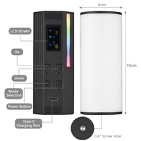 Andoer W100RGB Mini LED Video Light Lumière de remplissage RVB rechargeable