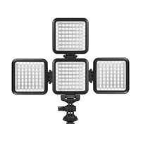 Andoer W49S mini lumière dimmable LED lumière de remplissage + avec adaptateur de montage de chaussure rotatif