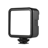 Andoer W49S Mini lumière vidéo LED 5600K Dimmable 5W Batterie Rechargeable intégrée 3 supports de chaussures froides