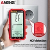 ANENG 4, 7 pouces LCD Affichage AC / DC Multimètre numérique Multimètre True-RMS ultraportable Multi-testeur à plage automatique avec Amp Volt Ohm Capacitance Continuité Température Fréquence Tests de diode Testeur NCV pour l
