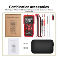 ANENG AN82 9999 comptes Écran VA Multimètre numérique haute précision automatique TRMS NCV Compteur universel Testeur multiple pour courant CA / CC Tension CA / CC et capacité de résistance à la fréquence Cycle de service Test marche-arrêt de dio