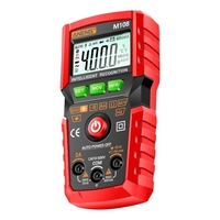 ANENG M108 Multimètre Numérique Intelligent Portée Automatique 4000 Comptes NCV Compteur Universel Testeur Multifonctionnel Portable Voltmètre Ampèremètre avec Rétroéclairage Lampe de Poche AC/DC Tension et Courant Résistance Mesure de Fréquence